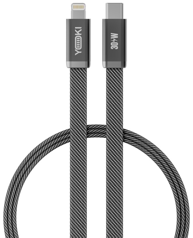Кабель YOKI Type-C to iP 30W 1.2m Black (AI65 AIR)